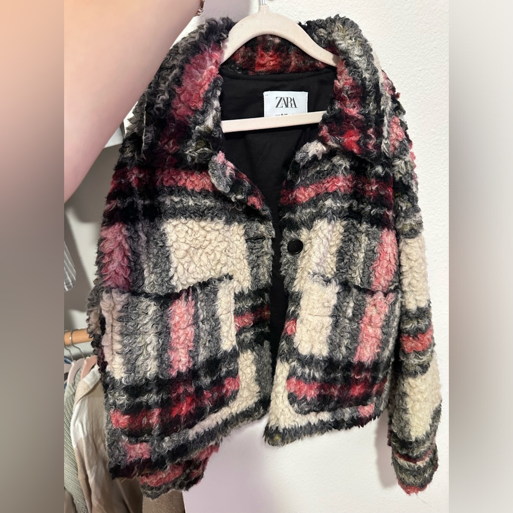 Zara black and red jacket for girls